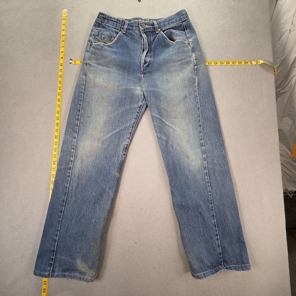VTG Levis Engineered Jeans Mens Light Wash Straight Twisted Stains Fits 29x28